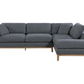 Persia Upholstered Track Arm Sectional Sofa Grey 508857