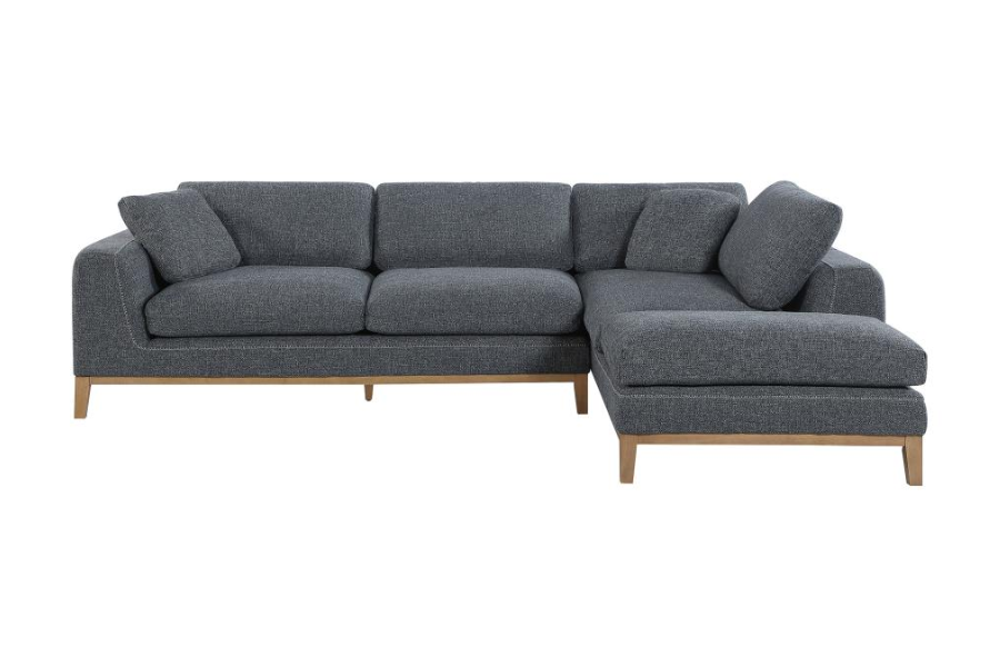 Persia Upholstered Track Arm Sectional Sofa Grey 508857