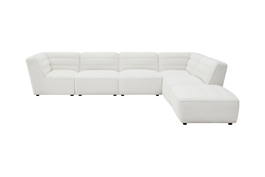 Sunny 6-piece Upholstered Modular Sectional Sofa Natural	551621-SET