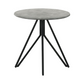 Hadi Round SmartTop Side End Table Cement and Gunmetal 736177