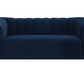 Chalet Upholstered Tuxedo Arm Tufted Loveseat Blue 509212