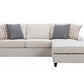 Mcloughlin Upholstered Sloped Arm Sectional Sofa Platinum 501840