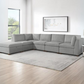 Thomasville Rockford 6-piece Fabric Modular Sectional with 2 Power Footrests Floor Model