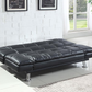 Dilleston Upholstered Tufted Convertible Sofa Bed Black 300281