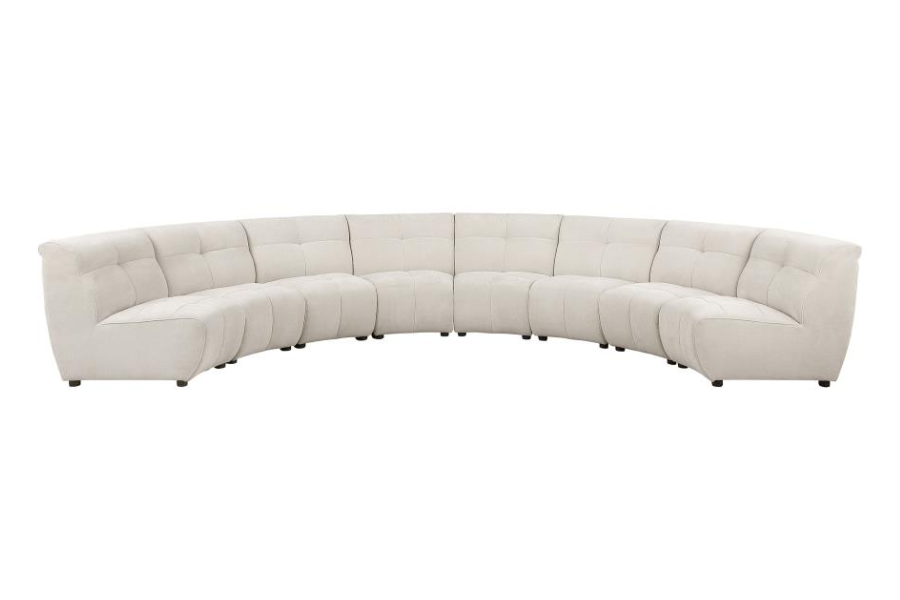 Charlotte 8-piece Upholstered Modular Sectional Sofa Ivory 551300