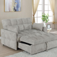 Cotswold Upholstered Convertible Sleeper Sofa Bed Light Grey 508307