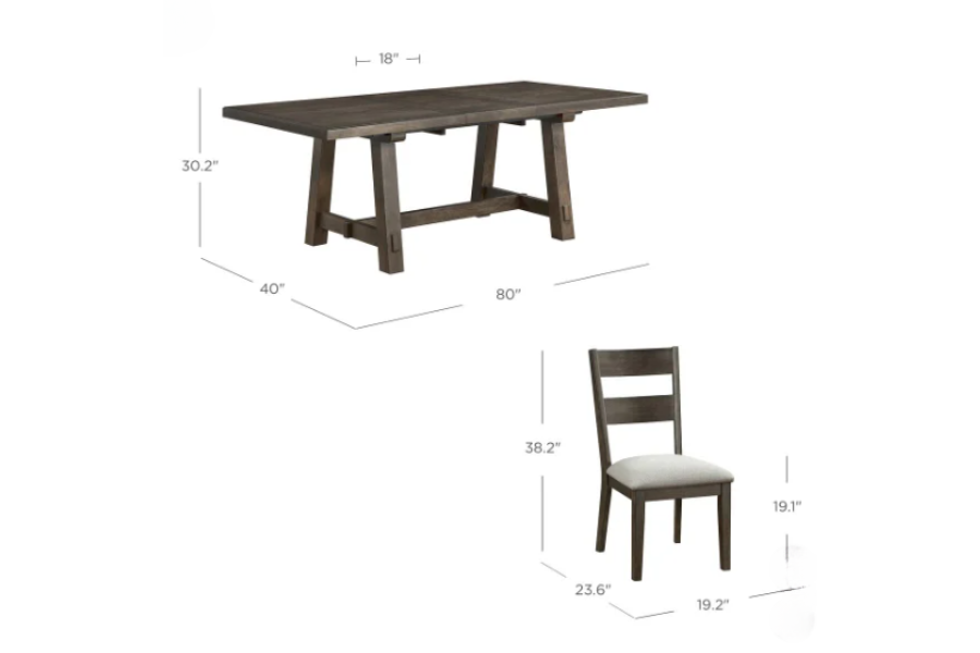 Juego de mesa de comedor de 7 piezas Brinley