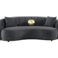 Brookside Velvet Upholstered Curved Sofa Dark Grey 504844 Comming Soon