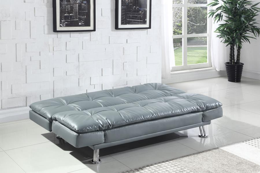 Dilleston Upholstered Tufted Convertible Sofa Bed Grey 500096