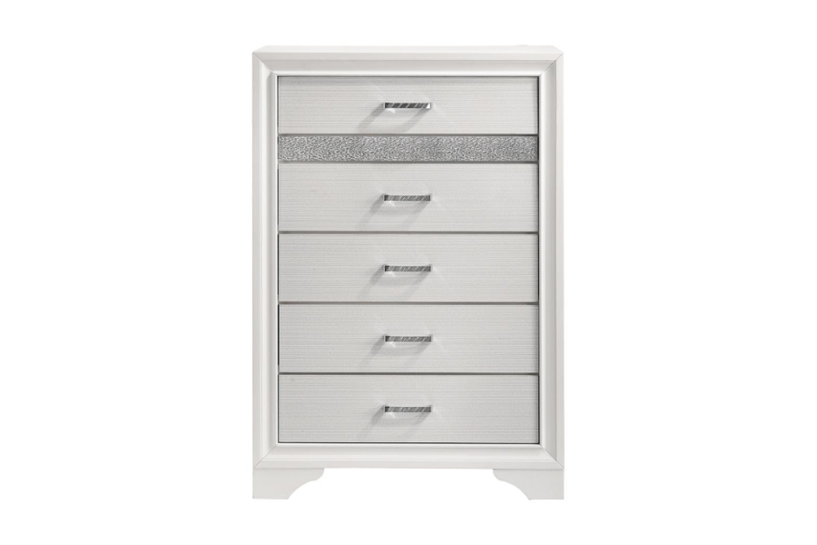 Miranda 5-drawer Bedroom Chest White 205115 Comming Soon