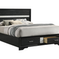 Miranda 51-inch Wood Queen Storage Panel Bed Black 206361Q Comming Soon