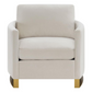 Corliss Upholstered Arched Arm Accent Chair Beige 508823