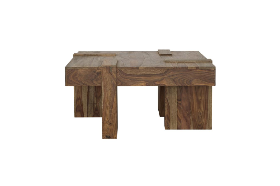 Samira Square Solid Wood Coffee Table Natural Sheesham	724138