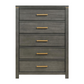 Kieran 5-drawer Bedroom Chest Grey 224745