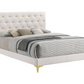 Cama Queen tapizada Kendall en color blanco 224401Q 