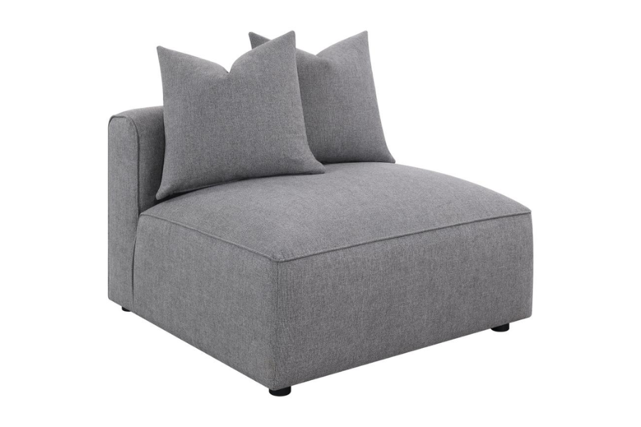 Jennifer Upholstered Armless Chair Grey 551594