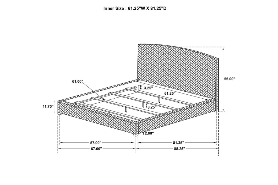 Laughton Banana Leaf Queen Panel Bed Amber 300501Q