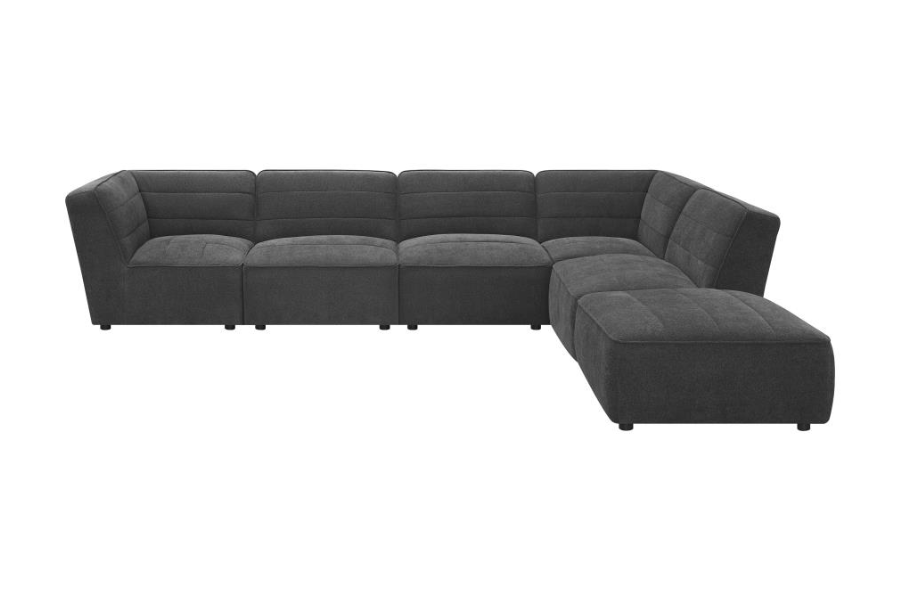 Sunny 6-piece Upholstered Modular Sectional Sofa Charcoal 552081-SET