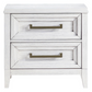 Marielle 2-drawer Nightstand Bedside Table Distressed White 224842