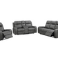 Raelynn 3-piece Upholstered Reclining Sofa Set Grey 603191-S3