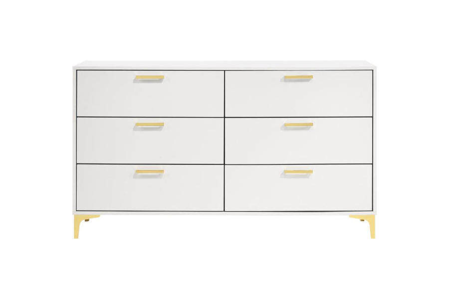 Kendall 6-drawer Dresser White 224403