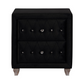 Deanna Upholstered 2-drawer Nightstand Black 206102