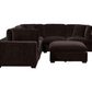 Lakeview 5-piece Upholstered Modular Sectional Chocolate 551464-SETB