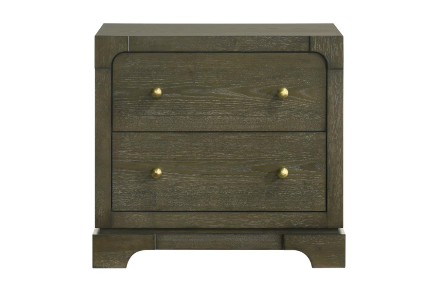 Gran Park 2-drawer Nightstand Bedside Table Dark Cocoa 224932