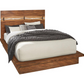 Cama Queen con paneles Winslow Wood en nogal ahumado y grano de café 223250SKE-S5 