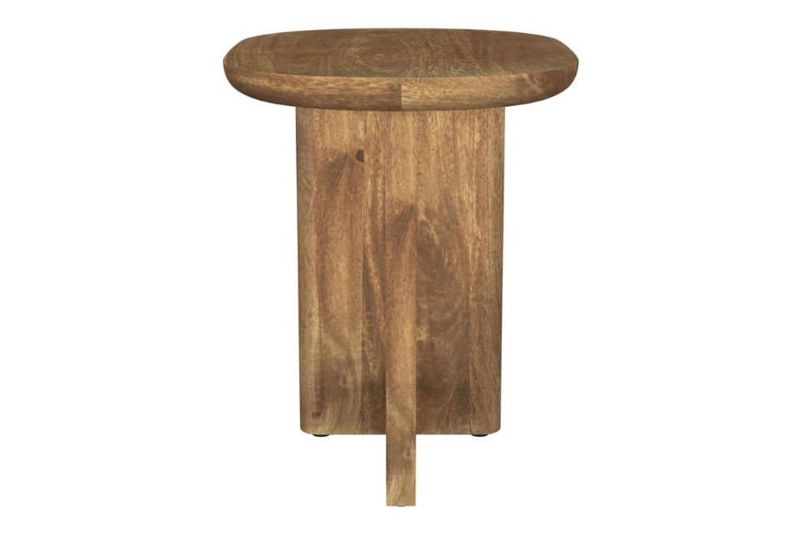 Fletcher Oval Solid Mango Wood Accent Side Table Brown 930029 Comming Soon