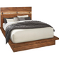 Cama Queen con paneles Winslow Wood en nogal ahumado y grano de café 223250Q 