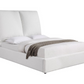 Cama King con paneles tapizados Gwendoline, estilo oriental, color blanco 306040KE 