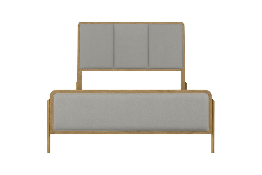 Arini Upholstered Queen Panel Bed Sand Wash and Grey 224301Q