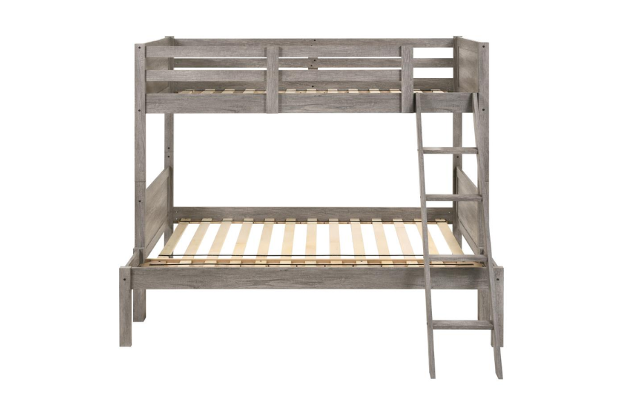 Ryder Wood Twin Over Full Bunk Bed Weathered Taupe 400819