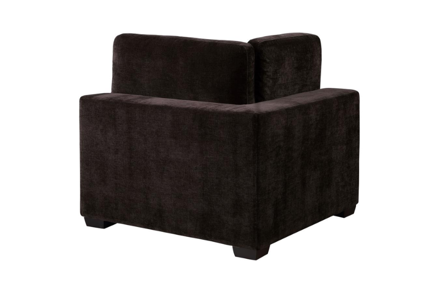 Lakeview Upholstered Corner Chair Dark Chocolate 551465