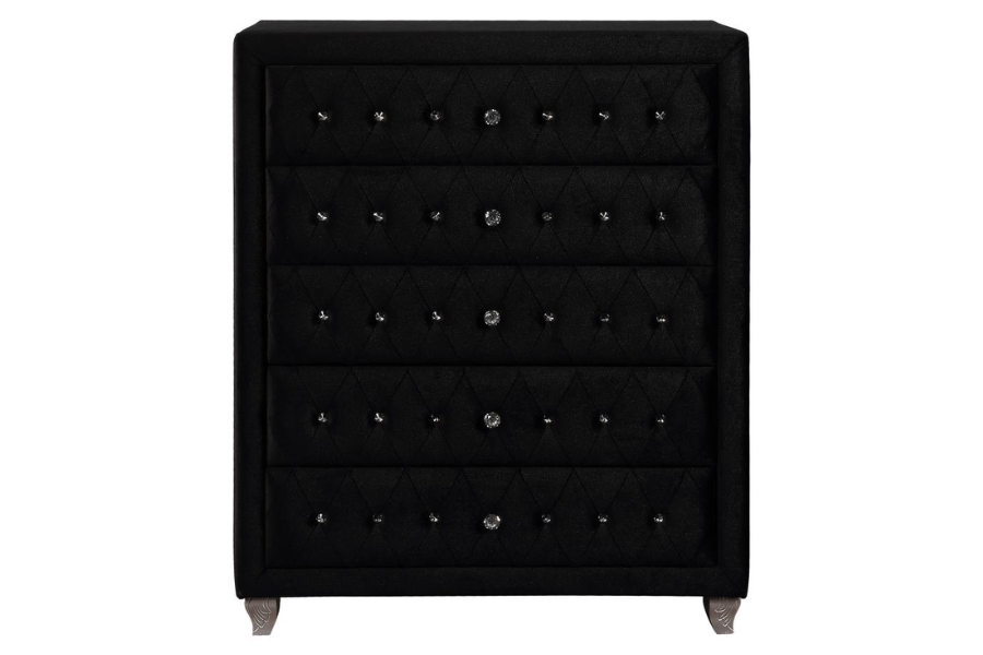 Deanna 5-drawer Bedroom Chest Black 206105