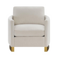 Corliss Upholstered Arched Arm Accent Chair Beige 508823