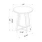 Hugo Round Faux Marble End Table White and Matte Black 723237