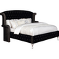 Deanna Upholstered Eastern King Wingback Bed Black	206101KE