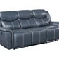 Sloane 2-piece Upholstered Reclining Sofa Set Blue 610271-S2