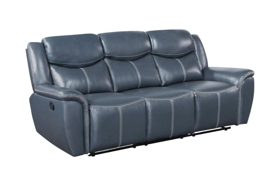 Conjunto de sofá reclinable tapizado de 2 piezas Sloane azul 610271-S2 