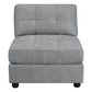 Claude Tufted Cushion Back Armless Chair Dove 551004