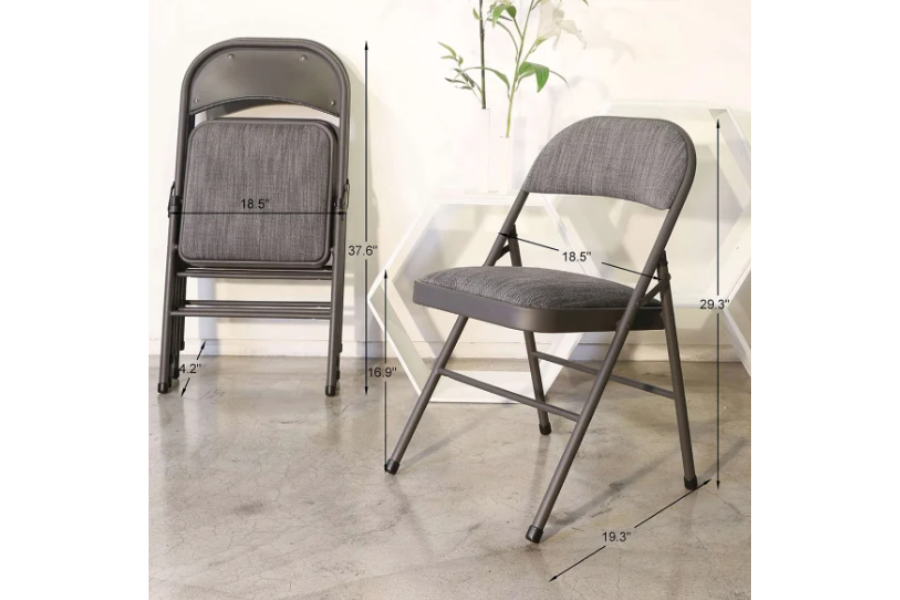 Maxchief Upholstered Padded Folding Chair