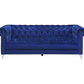 Bleker Upholstered Tuxedo Arm Tufted Sofa Blue 509481