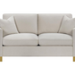 Loveseat con brazos arqueados tapizado Corliss beige 508822 