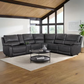 Wylder Leather Power Reclining Sectional with Power Headrests Floor Model