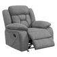 Higgins Upholstered Glider Recliner Chair Grey 602263