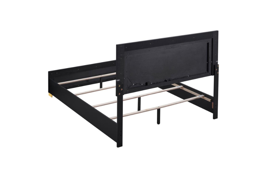 Juego de dormitorio Marceline Eastern King de 4 piezas, color negro 222831KE-S4 