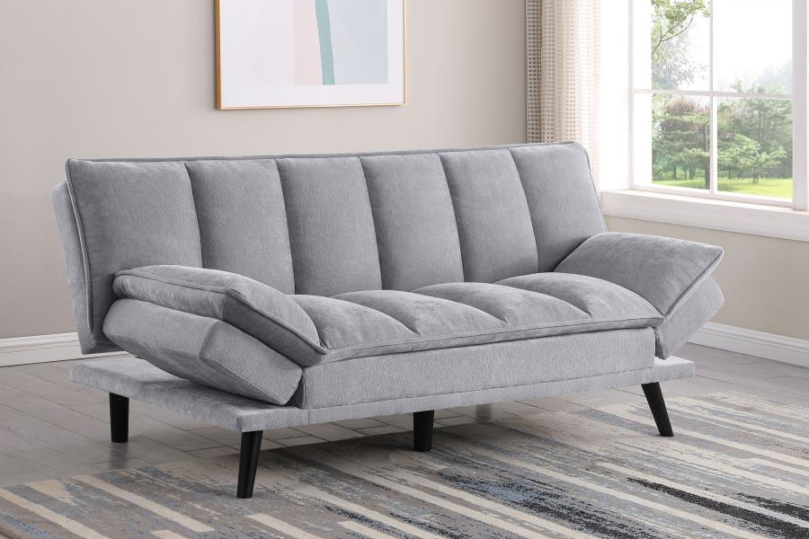 Laredo Upholstered Tufted Convertible Sofa Bed Grey 360018