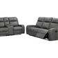 Raelynn 2-piece Upholstered Reclining Sofa Set Grey 603191-S2